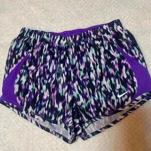 Nike Dri-Fit shorts with panty Size XS colors purple lavender turquoise black